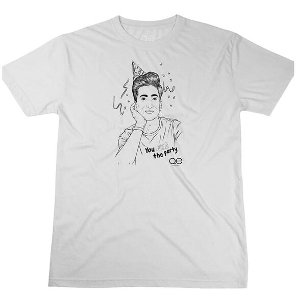 Queer Eye You are The Party White T-Shirt Purple Graphic Sz Small NWT - Picture 1 of 6